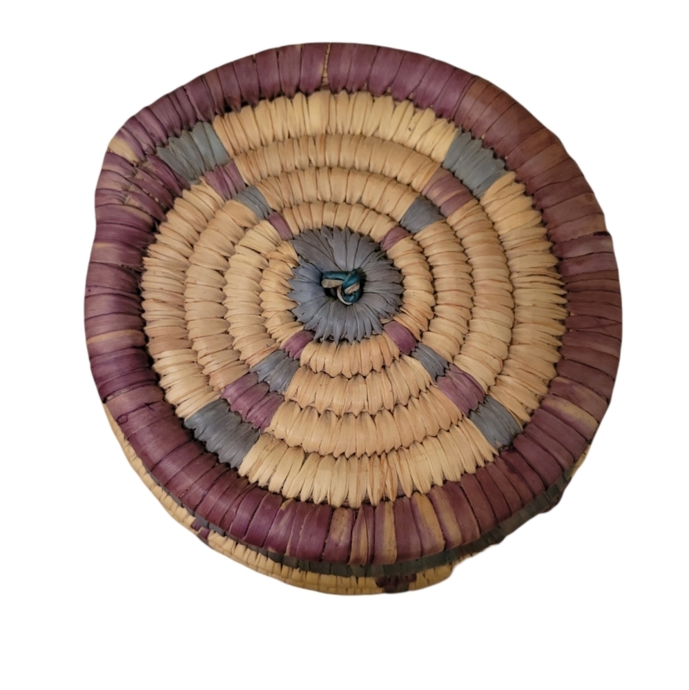 African native American storage house decor Basket Boho basket with lid - Picture 2 of 7